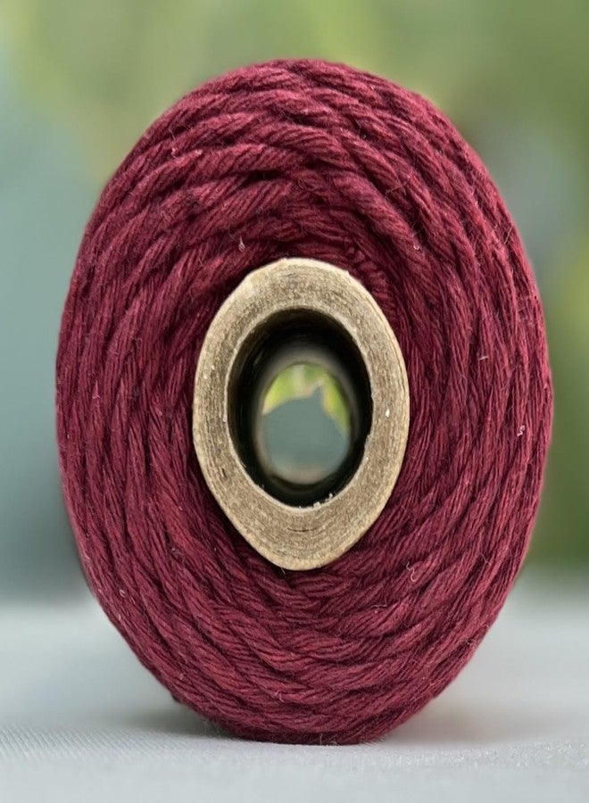 MARI - Recycled Cotton Crochet Yarn - Thicker - - 100 Grams.. (Thicker / 100 Grams / 90 Metres, Maroon) - Image 4